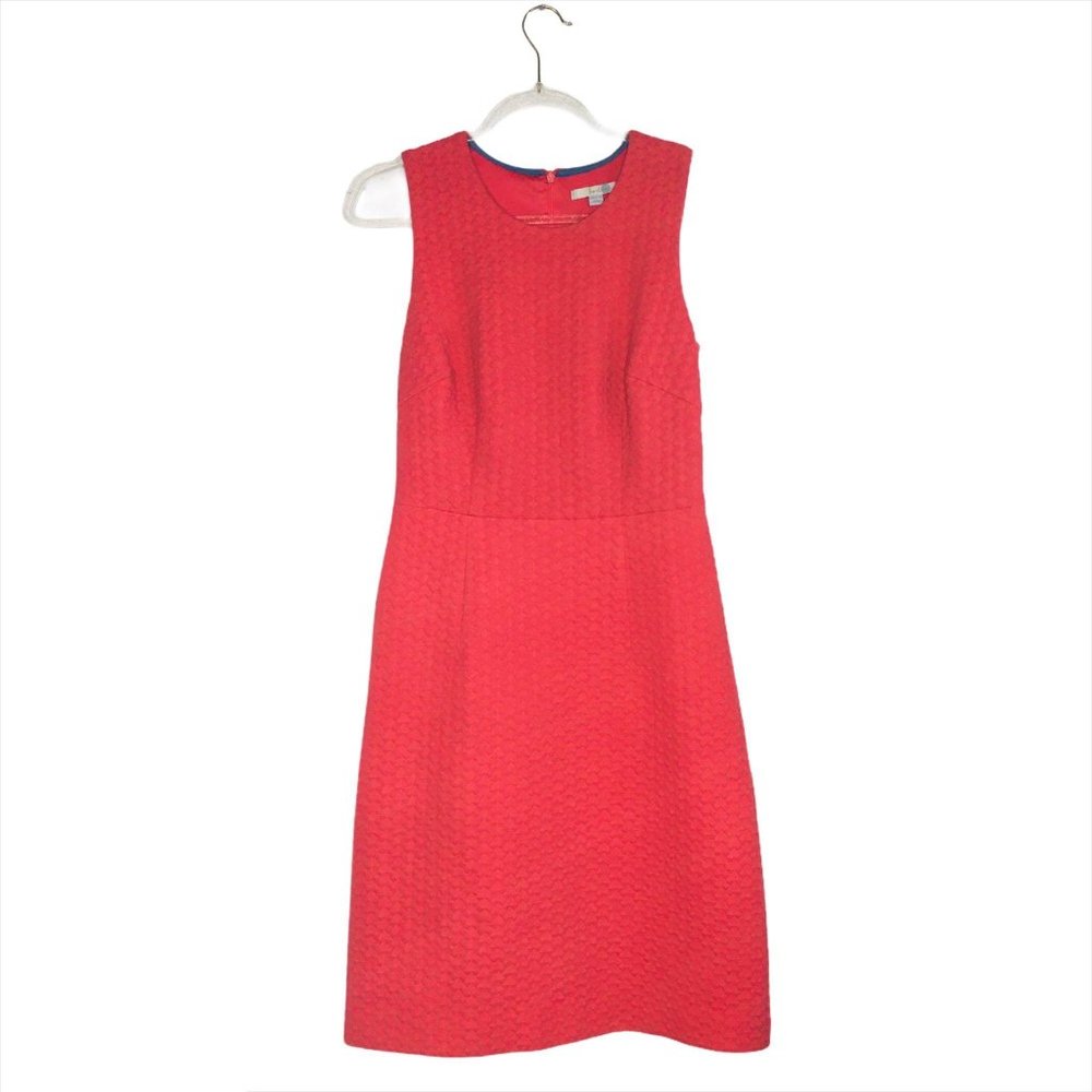 Boden Textured Coral Pink Shirley Sheath Dress